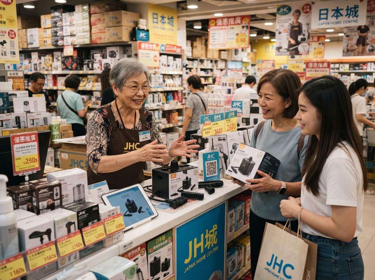 長者在 JHC 門店路演講解產品